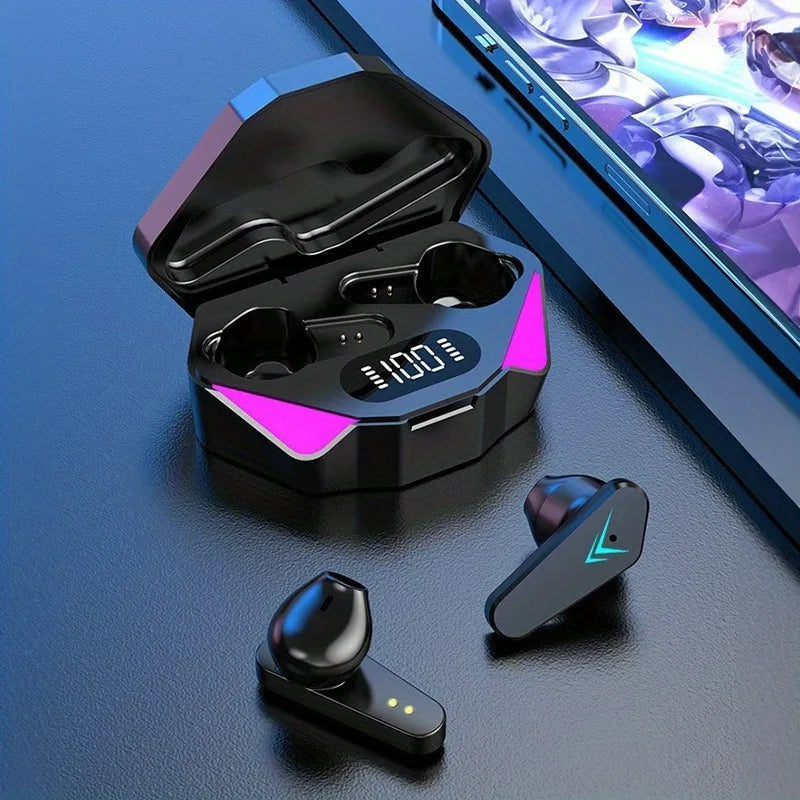 ai wireless earbuds with rgb lights hd surround sound