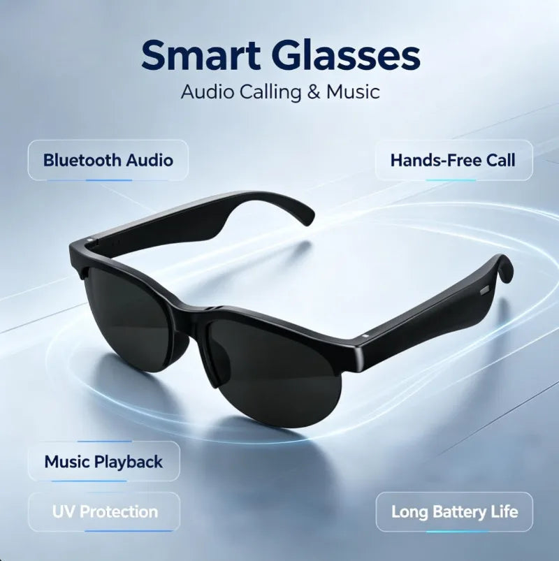XG88Pro Smart Translation Bluetooth Glasses, Wireless Headset, Anti‑Blue‑Light for Sports, Running & Cycling